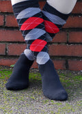 Rhinegold Ladies' cool dry cushioned sole riding socks Black/Red