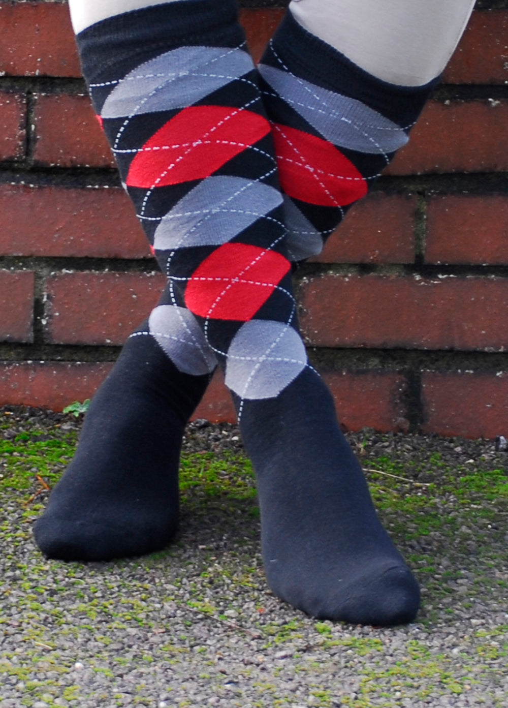 Rhinegold Ladies' cool dry cushioned sole riding socks Black/Red